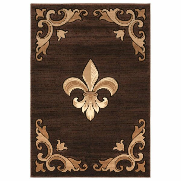 United Weavers Of America 5 ft. 3 in. x 7 ft. 6 in. Bristol Barnsley Brown Rectangle Area Rug 2050 11750 69